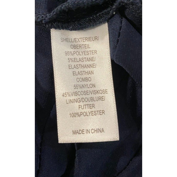 Adrianna Papell - Nordstrom Navy with lace bodycon dress women's size 14 - Picture 5 of 5